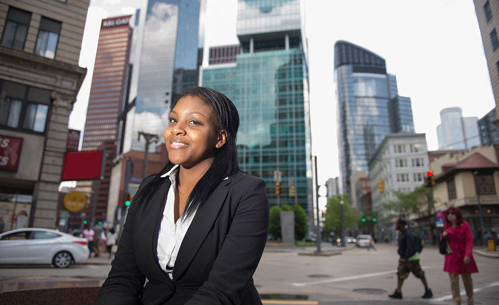 Pictured is MBA alumna Chynna Carter. Photo by Chris Rolinson
