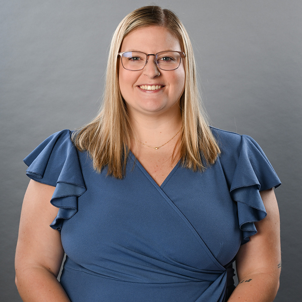 Studio portrait of Allison Schubert