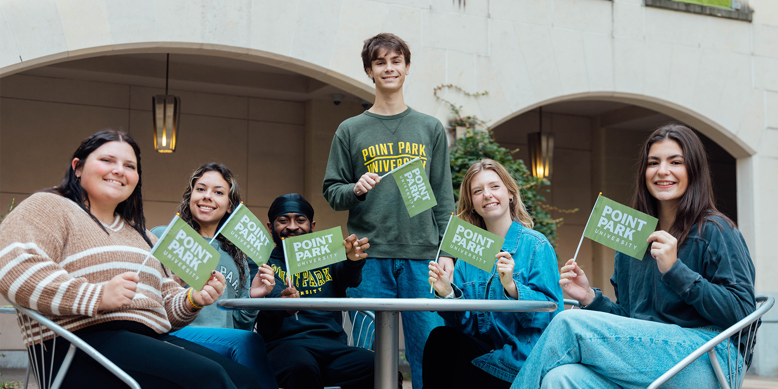 Pictured is students at Point Park University. Photo by Ethan Stoner.