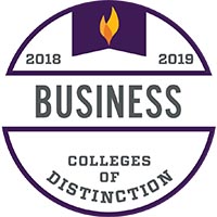 College of Distinction 2018-19 logo for business