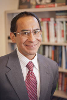 Pictured is Luis Palacios-Salguero, Ph.D., assistant professor of economics and finance.