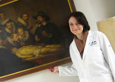 Pictured is MBA alum and medical student Dora Leibu.
