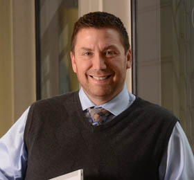 Pictured is 2011 M.B.A. alumnus Chuck Hankle, a technical accountant manager for Symantec. | Photo by Jim Judkis