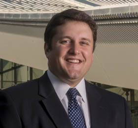 Pictured is 2011 M.B.A. alumnus Conor McGarvey, director of operations for the David L. Lawrence Convention Center. | Photos by Jim Judkis