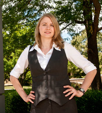 Pictured is M.B.A. alumna Heike Steurer.