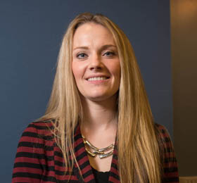 Pictured is 2014 M.B.A. alumna Stacy Shatlock, IT analyst for Eaton Corporation. | Photo by Chris Rolinson