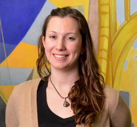 Pictured is Tasha Pokrzywa, 2013 M.A./M.B.A. alumna and director of marketing and development at Life'sWork of Western PA. | Photo by Jim Judkis