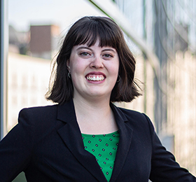 Pictured is MBA alumna Jessica Martin. Photo by Jonathan Kabana.
