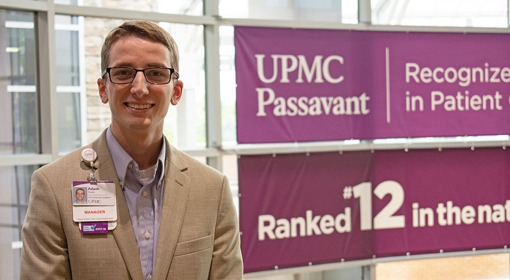 Pictured is M.S. health care alumnus Adam Rivers.