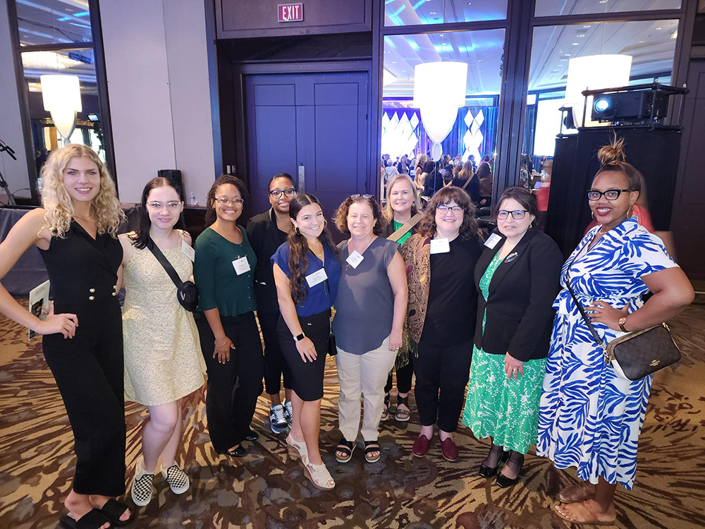 Pictured are Point Park students, faculty and staff at the 2023 ATHENA Awards Luncheon. Submitted photo. 