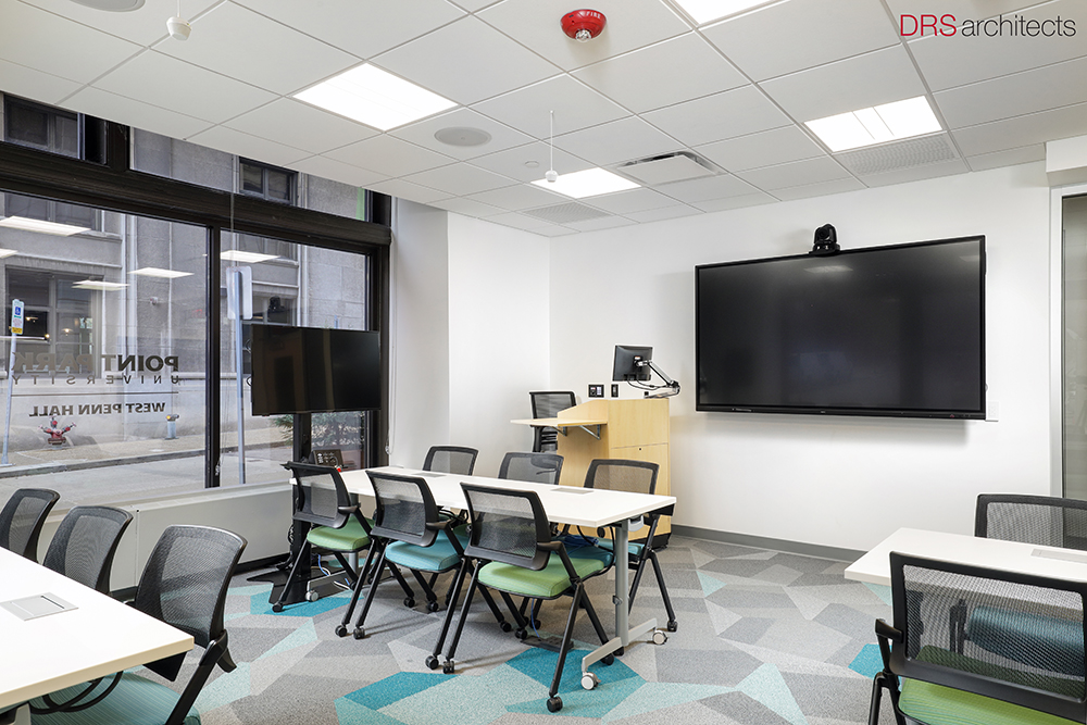 Pictured is a classroom in the Michael P. Pitterich Sales & Innovation Center.