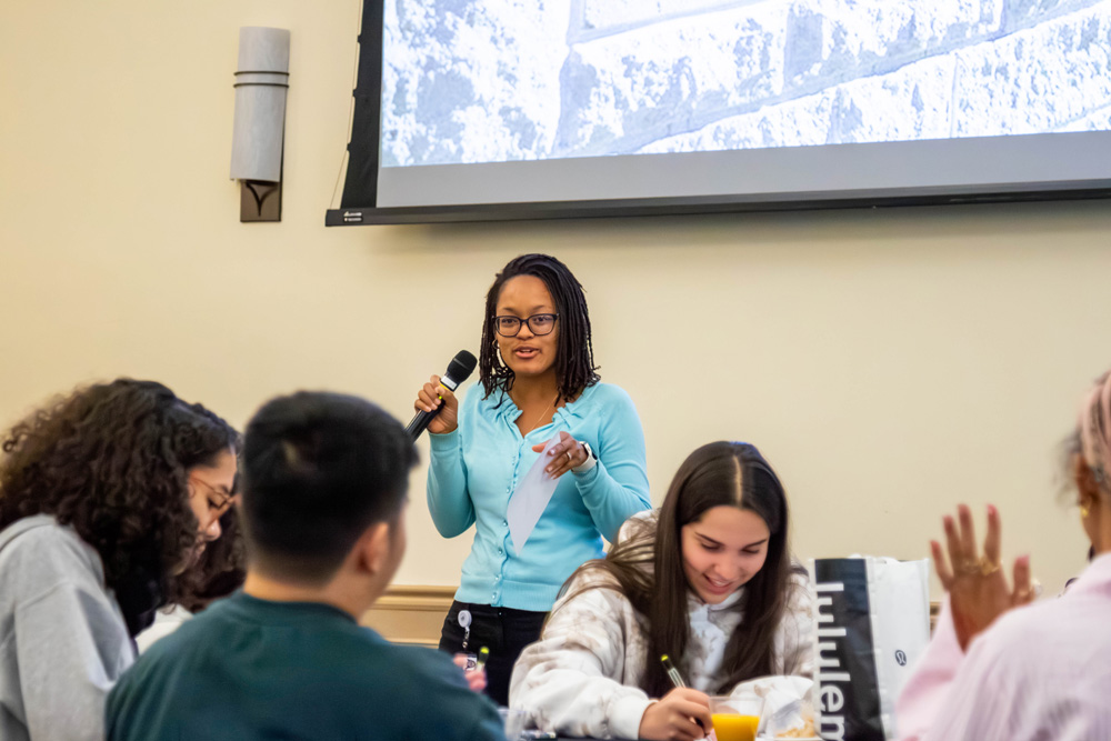 Students at a Rising Brothers and Sisters event at Point Park University on Oct. 23, 2025.