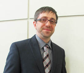 Pictured is David McCombie, accounting alumnus and regulatory risk analyst for KPMG.
