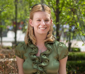 Pictured is Rebekah Coley, a human resource management alumna and professional development specialist for Reed Smith. | Photo by Chris Rolinson