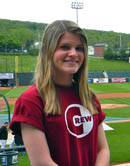 Pictured is SAEM student and intern for the Altoona Curve, Samantha Lynn. | Photo by Emily Erickson