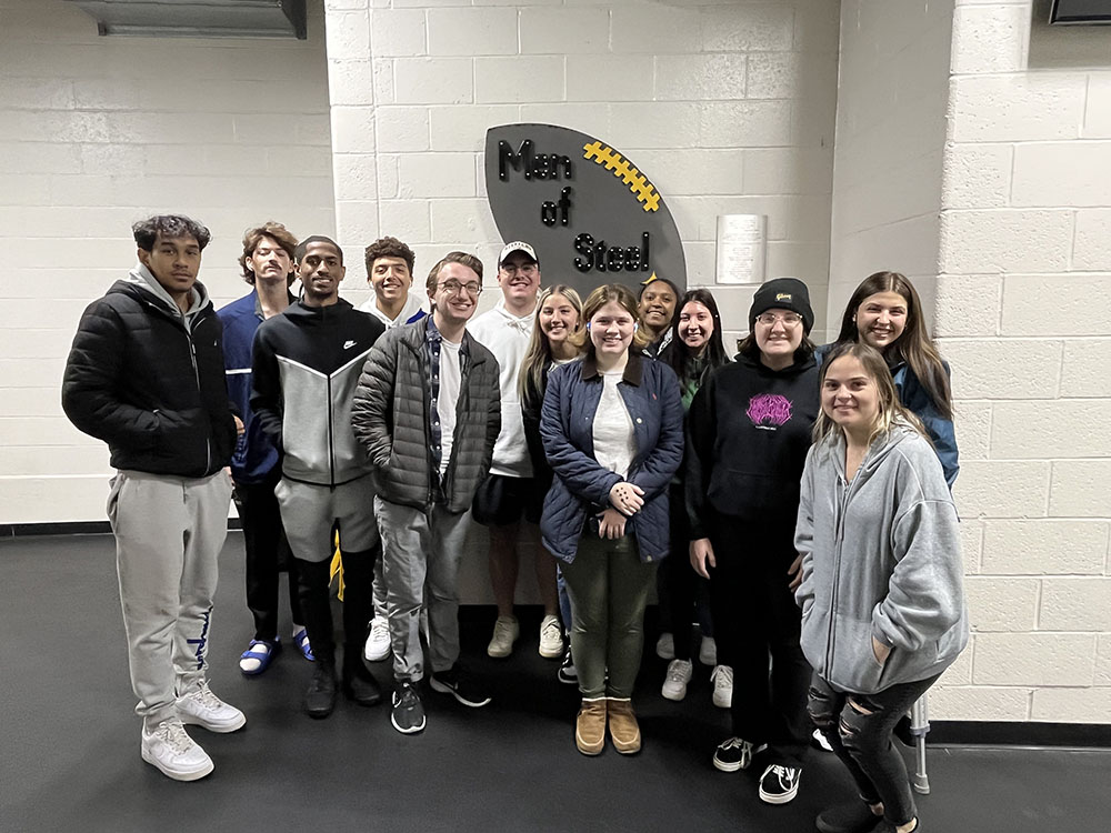 Pictured are students on a tour of Acrisure Stadium. Submitted photo.