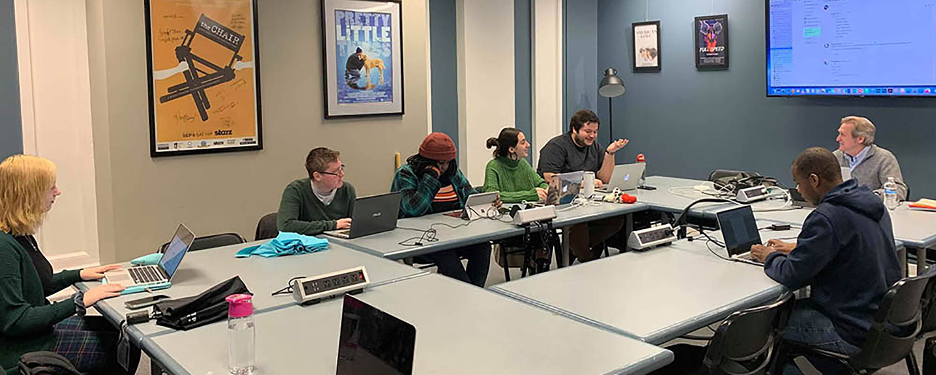 A photo of the writer's room.