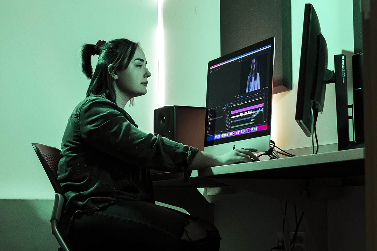 Pictured is a Point Park cinema arts student. 