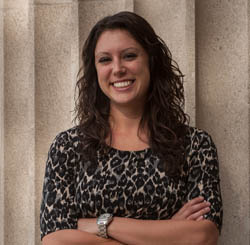 Pictured is Kayla Holjencin, 2009 secondary education alumna and English Teacher at Pittsburgh Taylor Allderdice High School. | Photo by Chris Rolinson