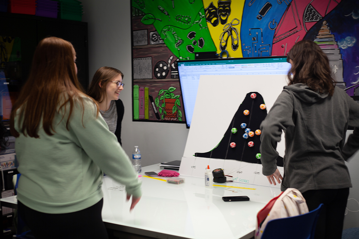 Pictured are students working on a project in the Matt's Maker Space Lab. Photo by Natalie Caine.