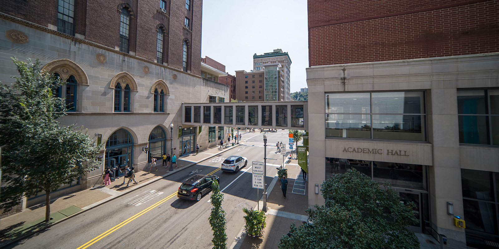 A photo of Point Park University's campus. Photo | Nathaniel Holzer