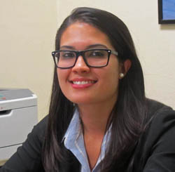 Pictured is Shari Boddin, Point Park M.A. in clinical-community psychology student and IELTS invigilator/TOEFL administrator and administrative assistant for the ELS Educational Services Center in Pittsburgh. | Photo by Amanda Dabbs