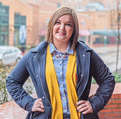 Pictured is M.A. in intelligence and global security alumna Chelsey Driskel. Photo by Nick Koehler