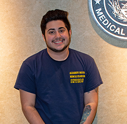 Pictured is forensic science student Maxwell Namey. Photo by Brandy Richey.