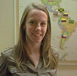 Pictured is global cultural studies student Holly Kuhl.
