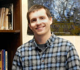 Pictured is Simon Huff, a 2010 English alumnus and high school teacher in Goodnews Bay, Alaska. | Photo by Christina Huff