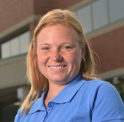 Pictured is Brandy Miller, 2013 civil engineering technology alumna and civil engineer trainee for PennDOT. | Photo by Jim Judkis