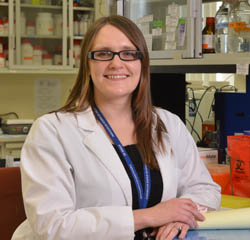 Pictured is biotechnology student Erin Faight.