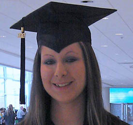 Pictured is criminal justice alumna Amanda Heinbaugh.