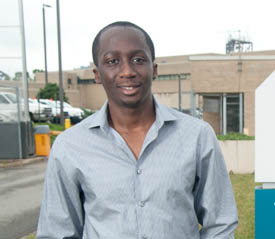 Pictured is electrical engineering technology alumnus Arthur Chileshe.