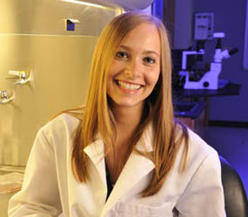 Pictured is biological sciences alumna Michelle Guaragno.