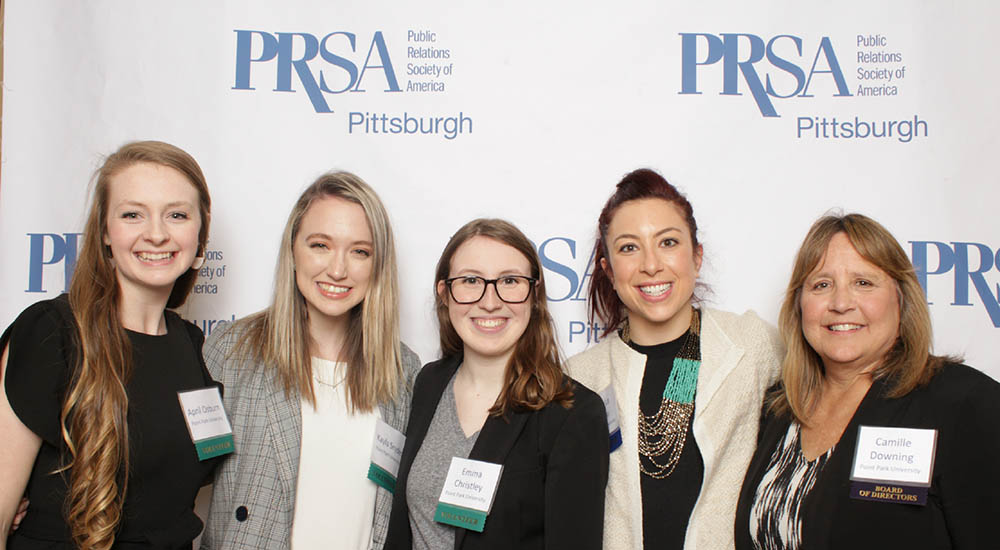 Point Park students and faculty at the 2020 Renaissance Awards. Submitted photo