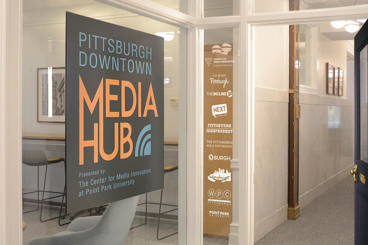 The Pittsburgh Downtown Media Hub is located at 223 Fourth Avenue.