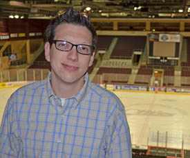 Pictured is School of Communication alumnus Aaron Cooney.