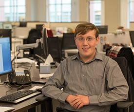 Pictured is School of Communication alumnus Andrew Goldstein.