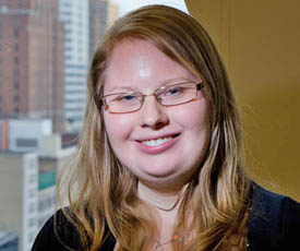 Pictured is School of Communication alumna Erin Price.