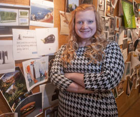 Pictured is School of Communication M.A. alumna Kaitlyn Kline.