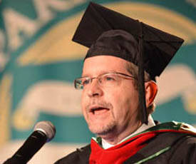 Pictured is School of Communication alumnus Michael DeCourcy.