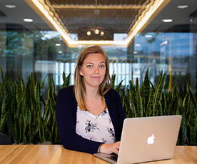 Pictured is Dominique Hildebrand at National Geographic. Photo | Danielle Amy