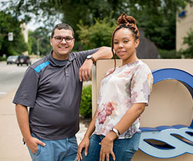 Pictured is School Communication alumna Alisyn Blackwell with cinema arts alumnus Zak Boyle. Submitted photo.