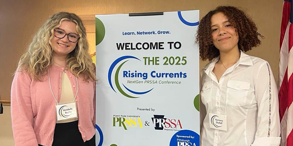 A photo from the 2025 PRSSA student conference, Rising Currents. 