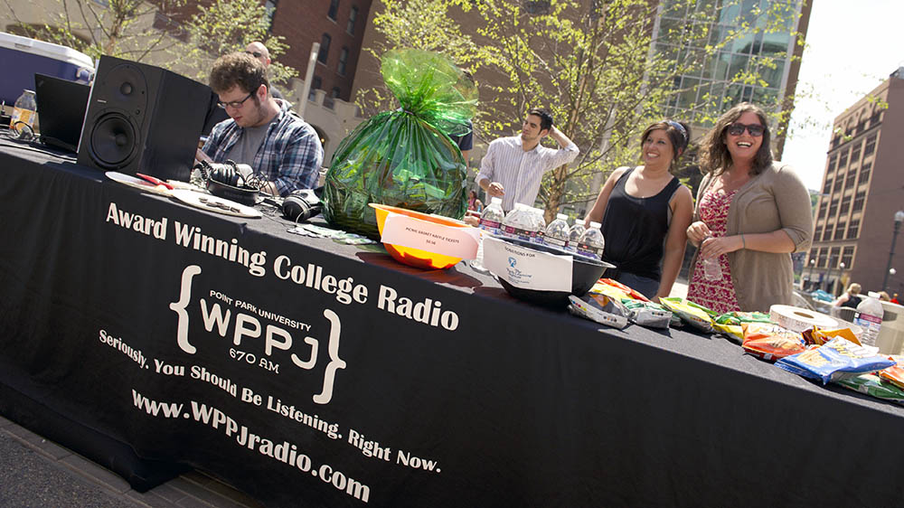 WPPJ broadcasts in Village Park. 