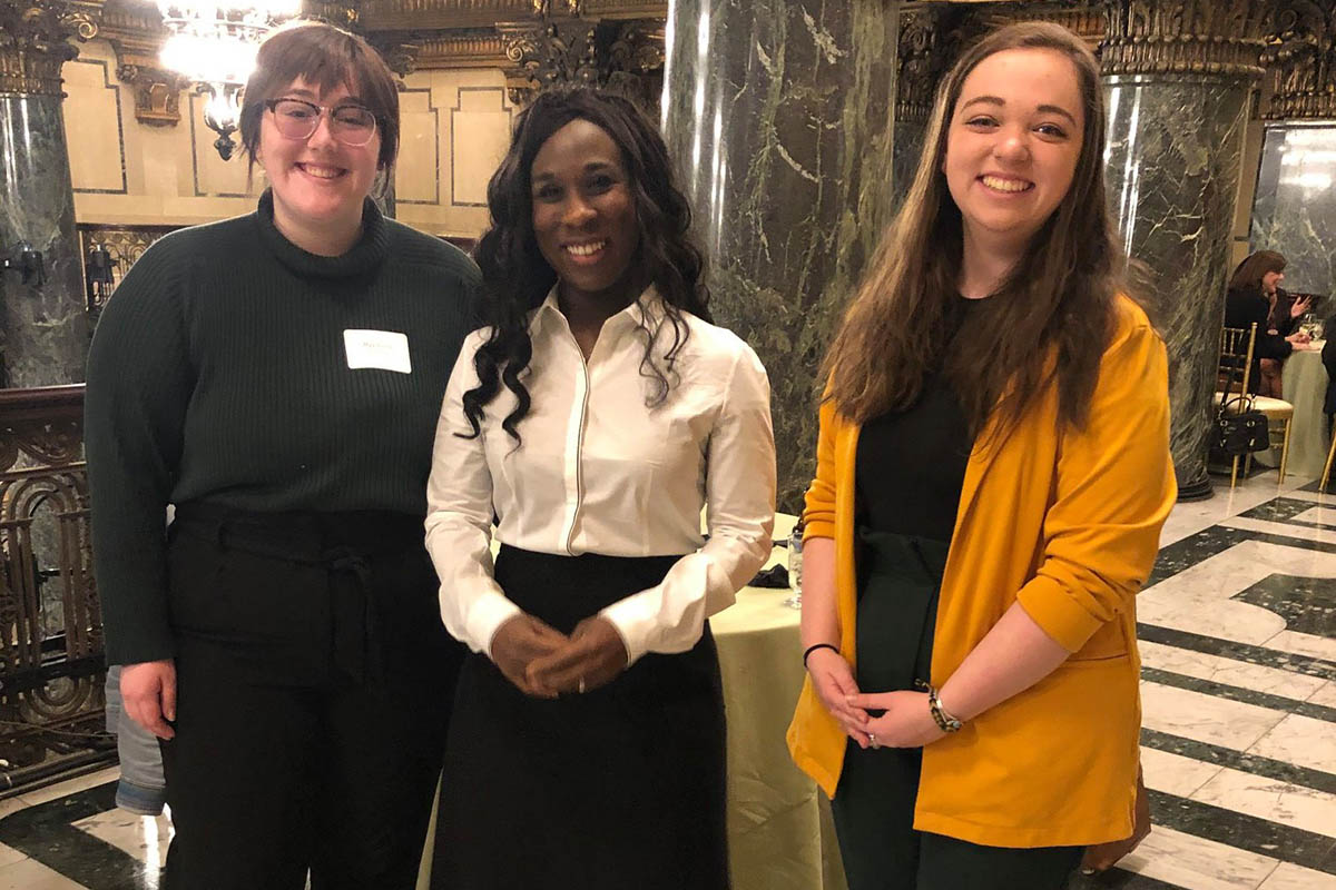 Point Park students with Esi Edugyan in Washington, D.C.