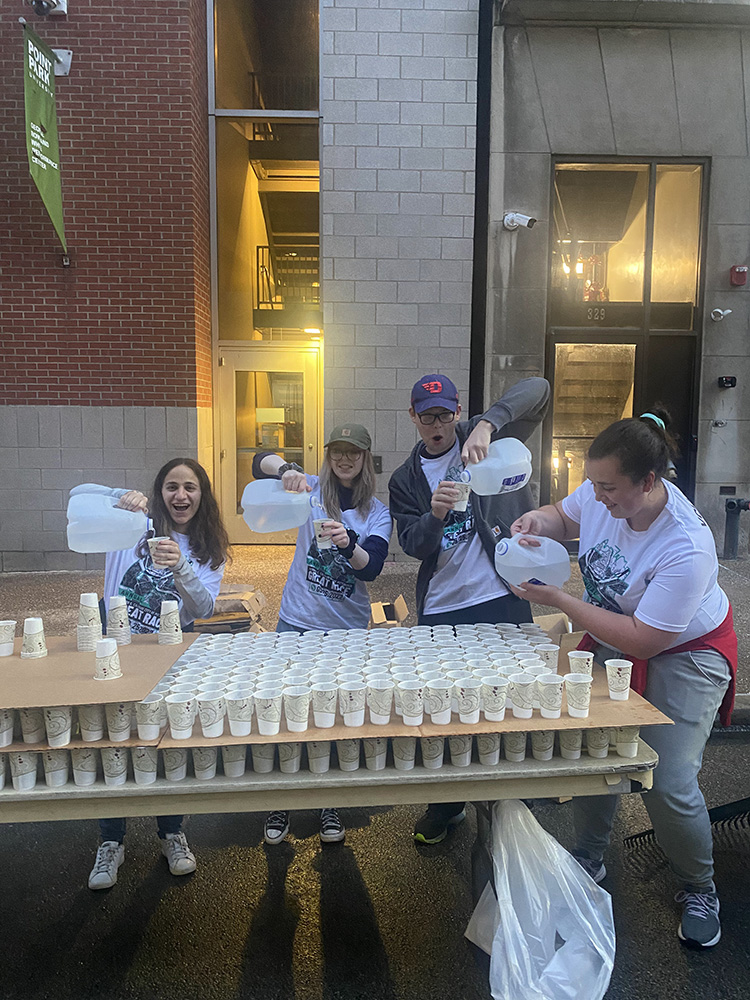 Pictured are members of the Honors Student Organization volunteering at the Pittsburgh Great Race. Submitted photo.