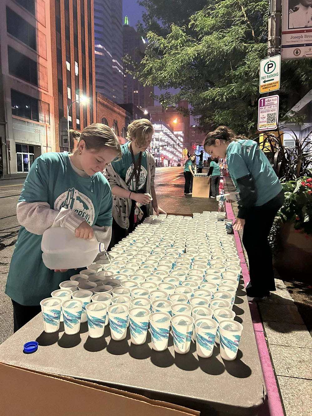 Pictured are Honors Program students volunteering at the 2023 Great Race. 