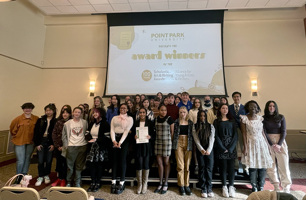 Pictured are winners at the 2023 Scholastic Writing Awards at Point Park University. Submitted photo.